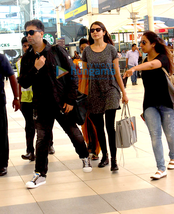 ranbir kapoor anushka sharma karan johar snapped at the airport 7