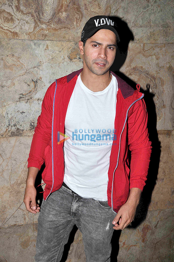varun dhawan karan johar snapped at the screening of inside out 3