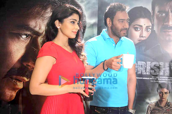 ajay devgn shriya saran promote drishyam 3