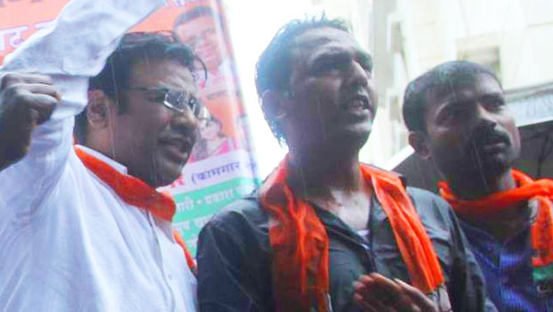 BJP Workers Protest Outside Neha Dhupia’s Residence