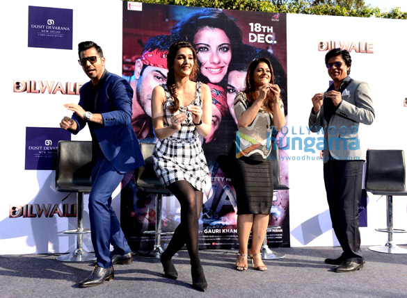 shah rukh khan kajol varun dhawan kriti sanon promote dilwale in delhi 3