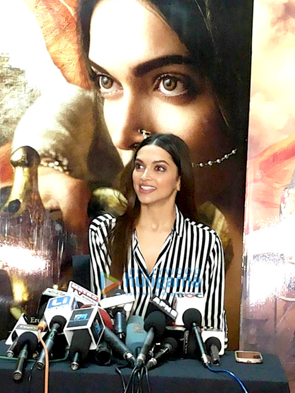 deepika padukone addresses at the press conference on the great feedback of bajirao mastani 3