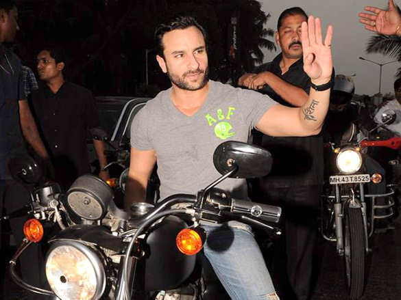 saif takes a bike ride to promote agent vinod 12