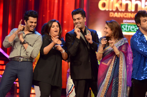 farah khan boman irani on the sets of jhalak dikhhla jaa 3