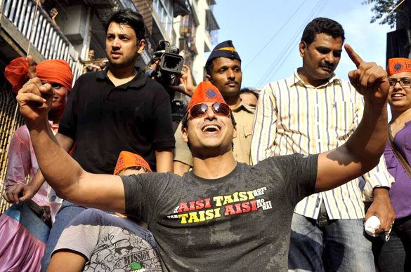 vivek oberoi at girgaum ka raja visarjan 3