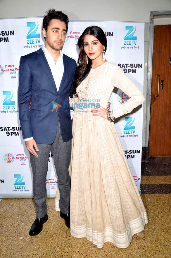 imran anushka on the sets of zees sa re ga ma pa 7