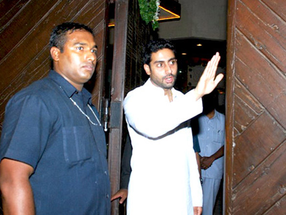 abhishek on the occasion of his birthday snapped outside his home 5