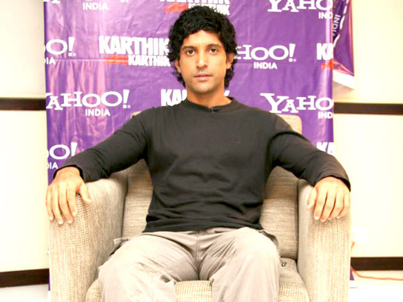 farhan akhtar at yahoo karthik calling karthik tie up media meet 5
