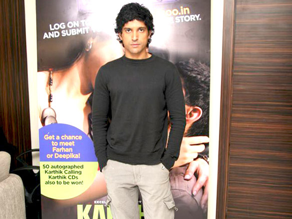 farhan akhtar at yahoo karthik calling karthik tie up media meet 11