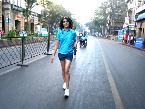 john akshay vidya genelia and ritesh at scmm marathon 14