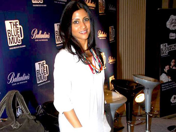 ranvir and konkona at the blue mug play press meet 15