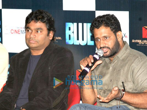 a r rahman and resul pookutty unveil the first look of blue 4