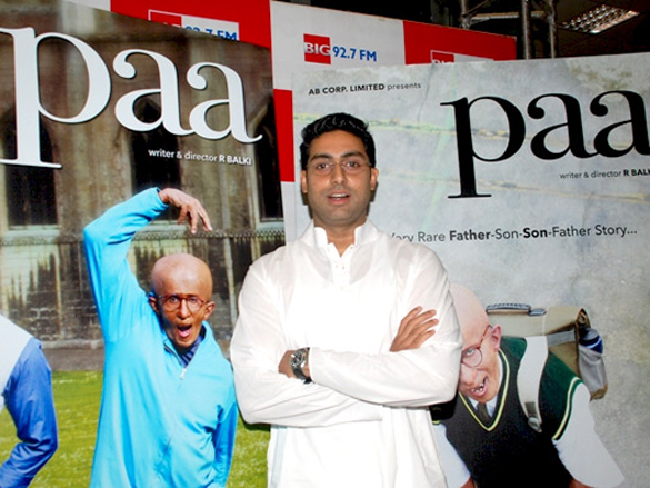 abhishek bachchan promotes his film paa at the big 92 7 fm studios 3