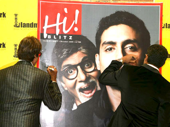 big b and abhishek unveil hi blitz magazine 8