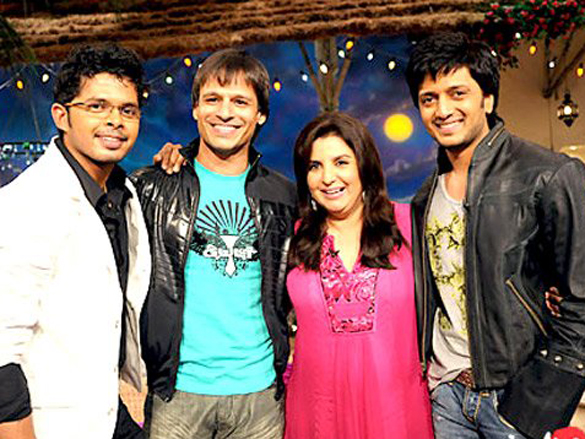sreesanthvivek and ritesh on tere mere beach mein 18