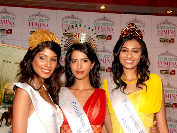 winners of pantaloon femina miss india 2010 at press conference 3