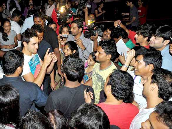 imran khan and karan johar promote i hate luv storys at fame malad 8