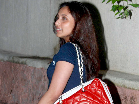 rani mukherjee and vaibhavi merchant at a special screening of aisha 7
