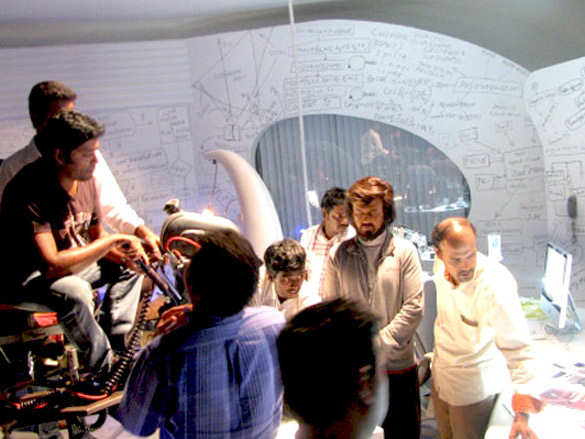 on the sets of enthiram 4