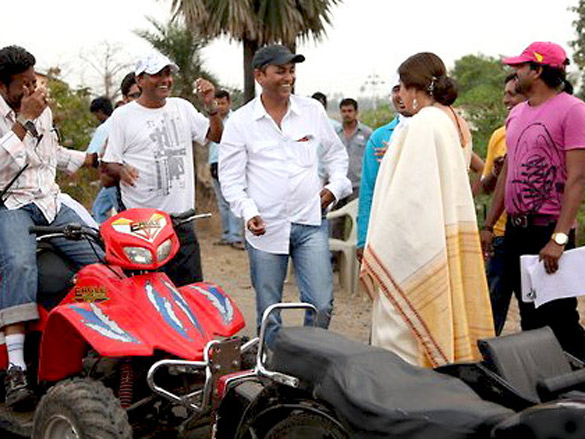 on the sets of action replayy 9