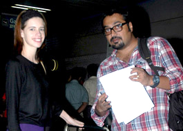 Anurag and Kalki leave for US premiere of That Girl In Yellow Boots