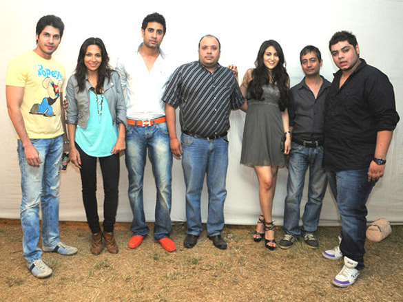 cast of the film sadda adda snapped at bhavans college o2 festival 2