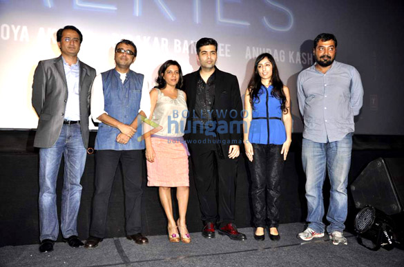 karan anurag zoya dibakar attend promo launch of bombay talkies 5