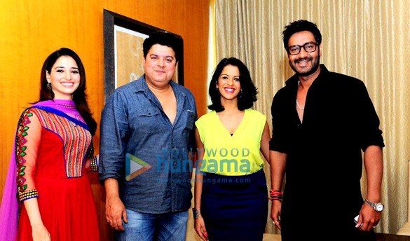 sajid ajay tamannaah at press conference of himmatwala in dubai 8