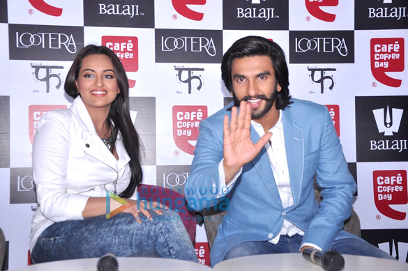 promotions of film lootera at cafe coffee day 3