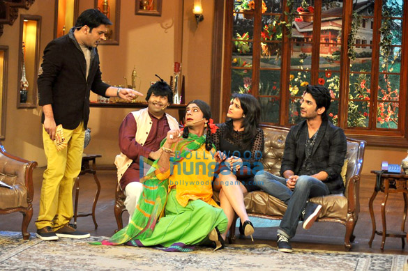 promotion of shuddh desi romance on the sets of comedy with kapil 6