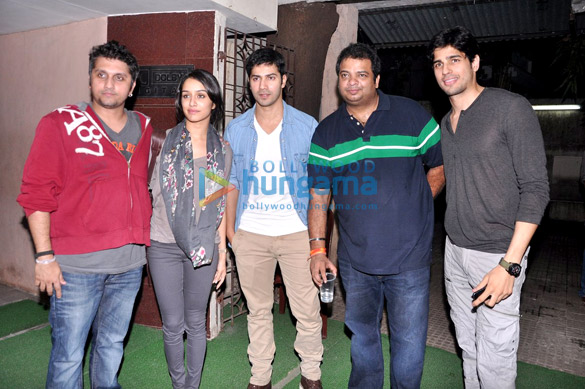 varun shraddha sidharth at the screening of grand masti 2