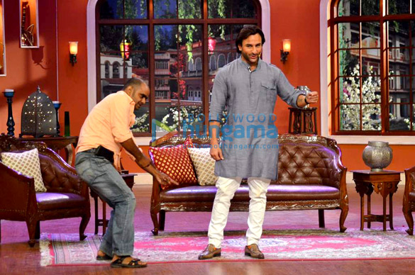 saif promotes bullett raja on comedy nights with kapil 11