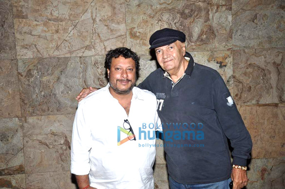 salim khan prem chopra at the special screening of bullett raja 3