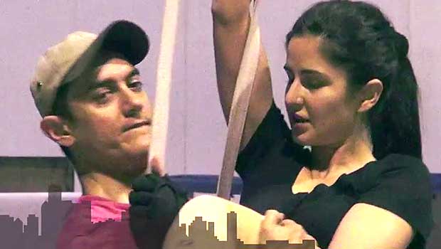 Aamir Khan And Katrina Kaif Turns Acrobats