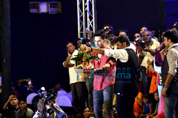 ajay rohit varun at sankalp dahi handi celebration 3
