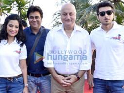 Anupam Kher, Neha Dhupia, Aditi Sharma, Divyendu Sharma At Cleanliness Drive In Mumbai
