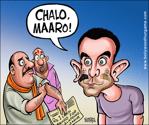Bollywood Toons: One lakh reward for slapping Aamir Khan!