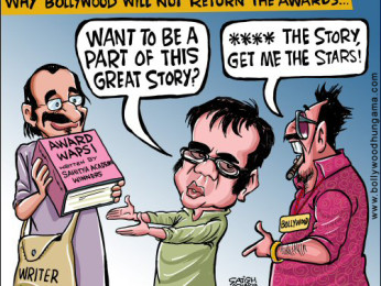 Bollywood Toons: No Award Wapsi for Bollywood! Bollywood Toons: No Award Wapsi for Bollywood!