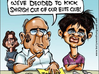 Bollywood Toons: Shirish out of elite slap-club Bollywood Toons: Shirish out of elite slap-club