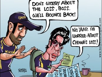 Bollywood Toons: Chennai Express or KKR? Bollywood Toons: Chennai Express or KKR?