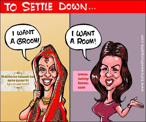 Bollywood Toons: Mallika v/s Sunny Leone