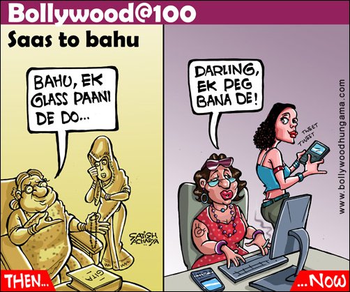 Bollywood Toons: Old Saas Vs New Saas