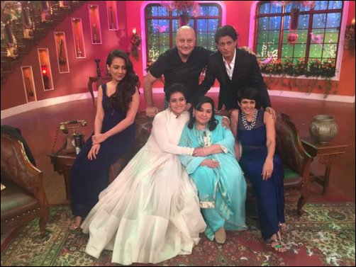 check out shah rukh khan and kajol on comedy nights with kapil 2