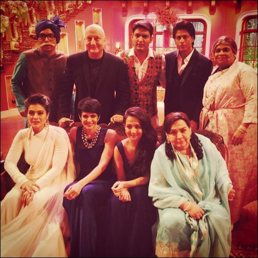 check out shah rukh khan and kajol on comedy nights with kapil 4