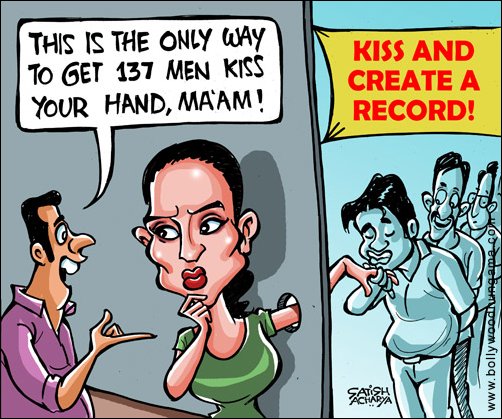 Bollywood Toons: Veena’s kissing record