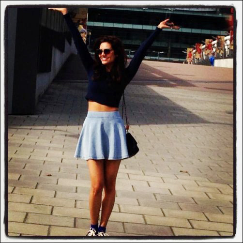 check out esha gupta at arsenal stadium 3