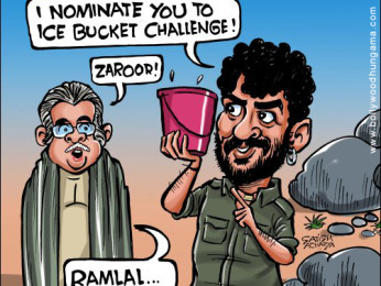 Bollywood Toons: Gabbar’s ice-bucket challenge to Thakur Bollywood Toons: Gabbar’s ice-bucket challenge to Thakur