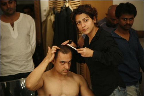 aamir khans haircut session to get the ghajini look 3