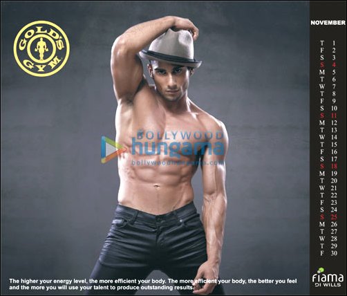 b town celebs in golds gym calendar 2012 8