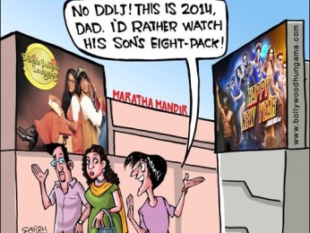 Bollywood Toons: DDLJ Vs Happy New Year Bollywood Toons: DDLJ Vs Happy New Year
